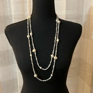Beautiful pearl long necklace